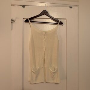 Aya Muse White Sweater Top Sz Small